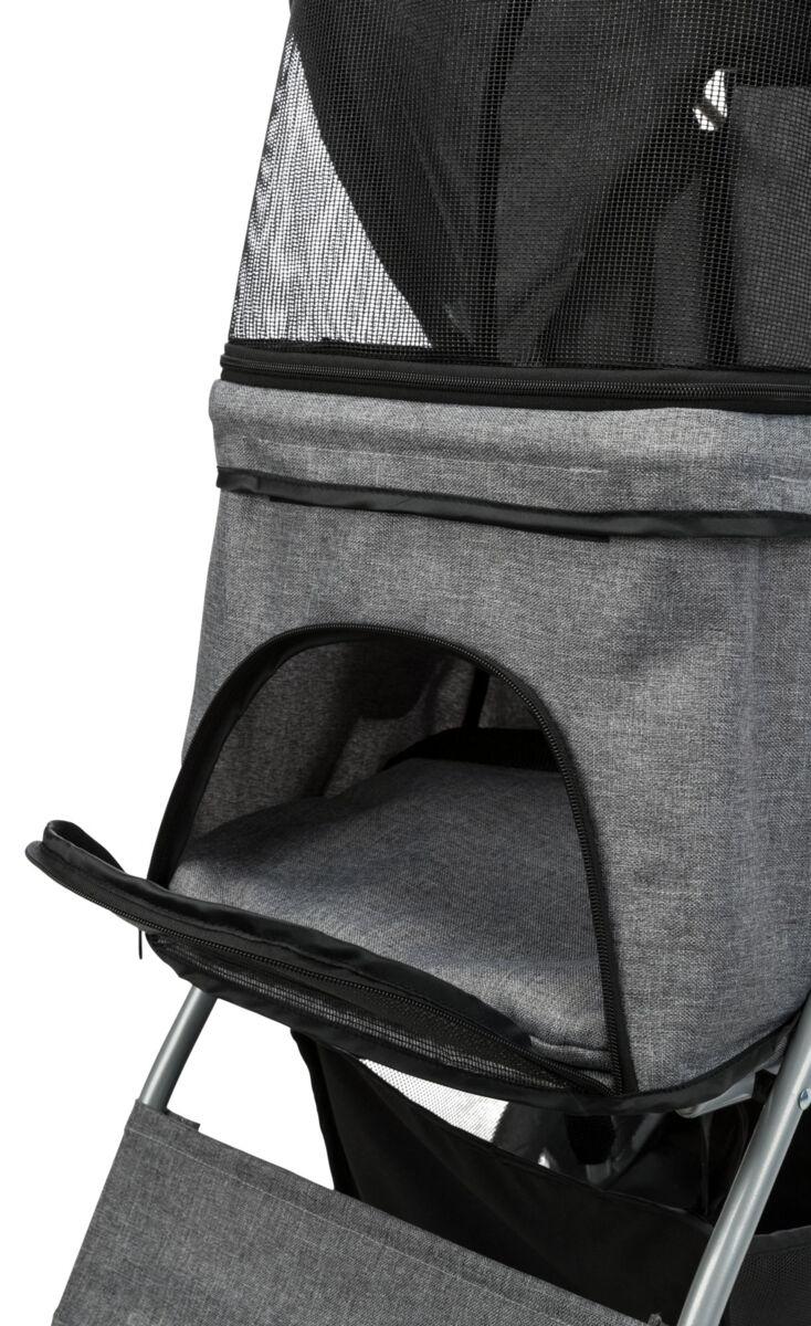 Dog Stroller fold down flap.
